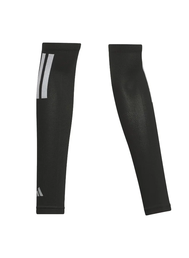 اديداس أكمام ذراع أديداس رن يو سوداء ملحقات ملابس جري للرجال والنساء