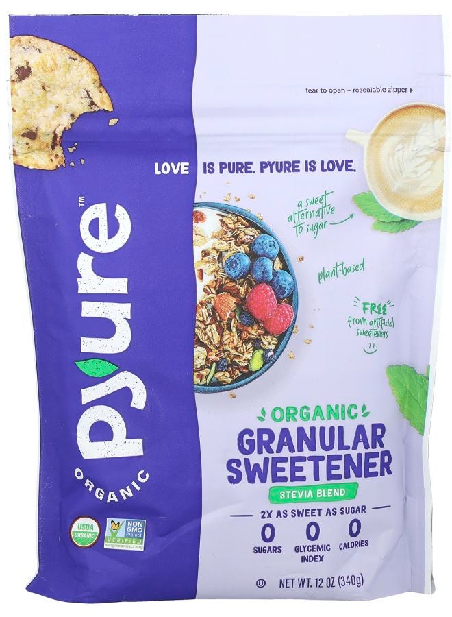 Pyure Organic Granular Sweetener Stevia Blend 12 oz (340 g)