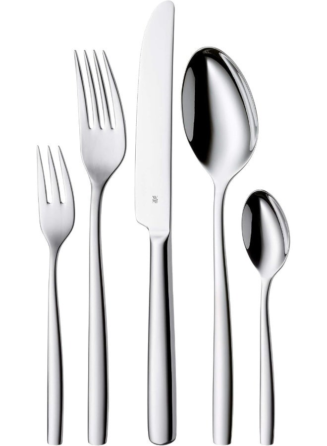 WMF Palma Cutlery Set for 12 People, 60-Piece Dinnerware, Monobloc Knives, Cromargan Polished Stainless Steel, Shiny, Dishwasher-Safe - Image 1