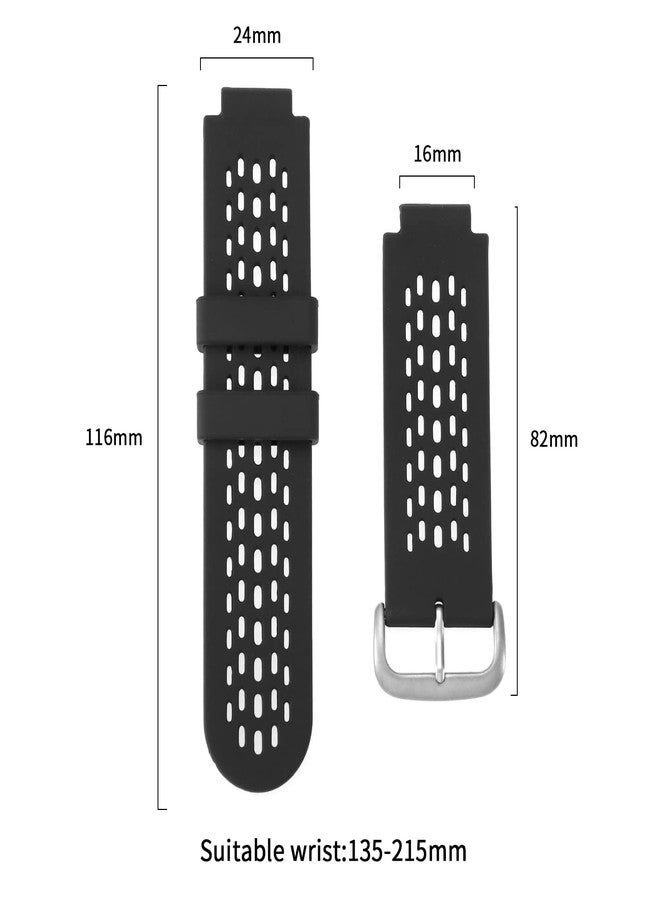 سينج إف إل تي دي سوار ساعة سيليكون من شركة SING F LTD، متوافق مع أجهزة تتبع النشاط Garmin Approach S2 / S4، مزود بخاصية الفك السريع، سوار بديل أسود اللون - Image 5