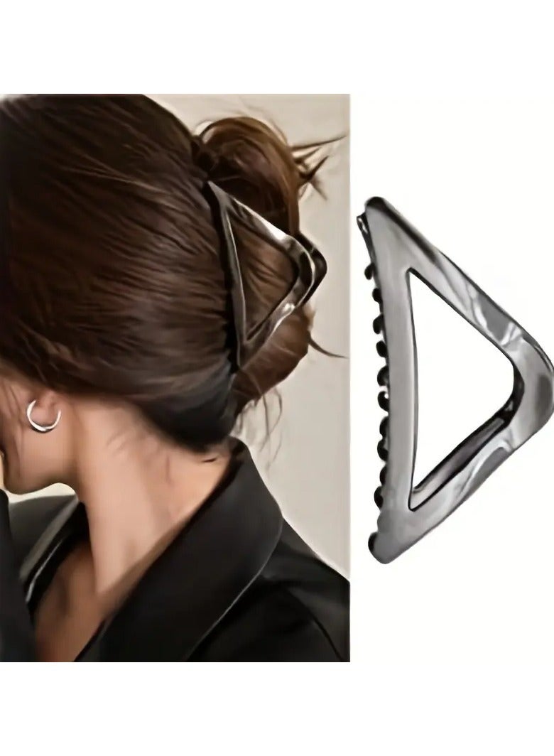 Goolsky Minimalist Alloy Triangle Hair Clip, Retro Geometric Hairpin, Solid Color Middle Size Single Piece Hair Accessories - Image 4