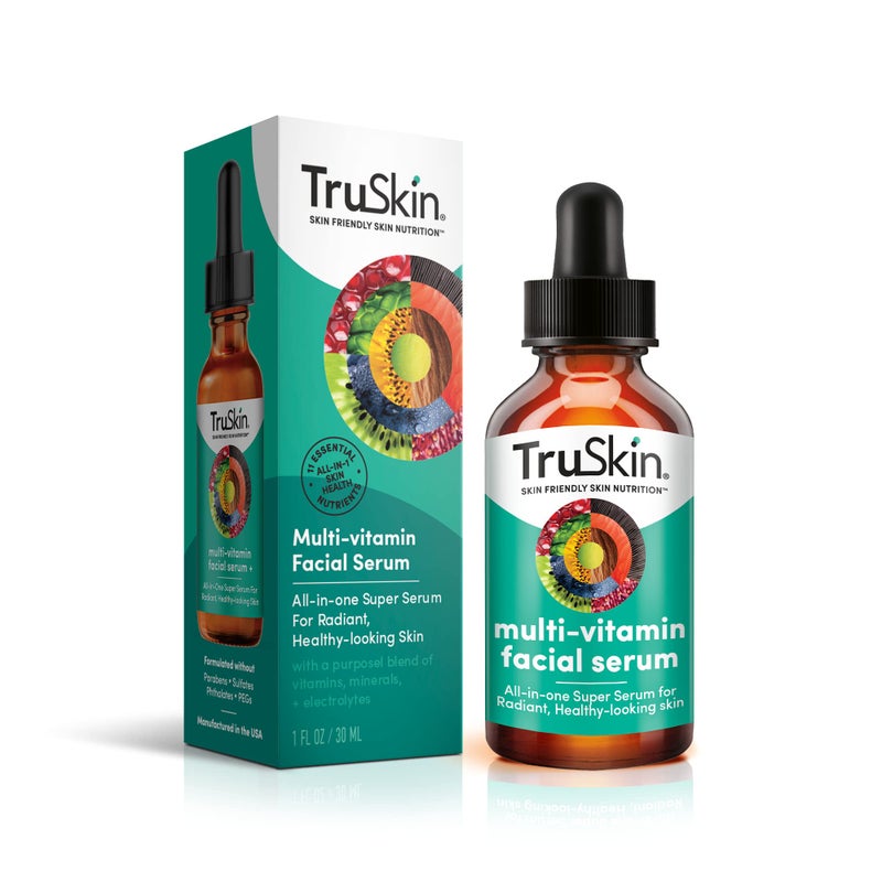 TruSkin Facial Serum with 11 Plant-Derived Vitamins & Minerals for Radiant, Healthy-Looking Skin â€“ Powerful Antioxidants and Nourishing Vitamins for Skin Nutrition, 1 fl oz - Image 1