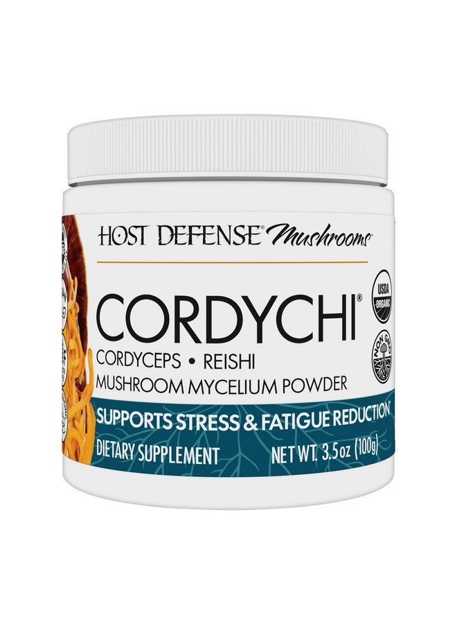 Host Defense CordyChi Powder - Energy & Immune Support Supplement - Cordyceps & Reishi Mushroom Supplement for Relaxation & Respiratory Support - Aids Against Tiredness - 3.5 oz (66 Servings)* - Image 1