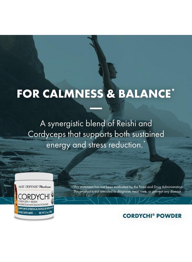 Host Defense CordyChi Powder - Energy & Immune Support Supplement - Cordyceps & Reishi Mushroom Supplement for Relaxation & Respiratory Support - Aids Against Tiredness - 3.5 oz (66 Servings)* - Image 3