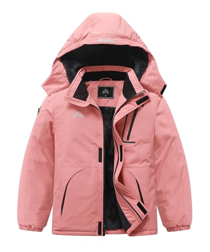 IDTALHZY Kids Ski Jacket Waterproof Winter Coat Boys and Girls Fleece Snowboarding Jackets with Detachable Hood - Image 1