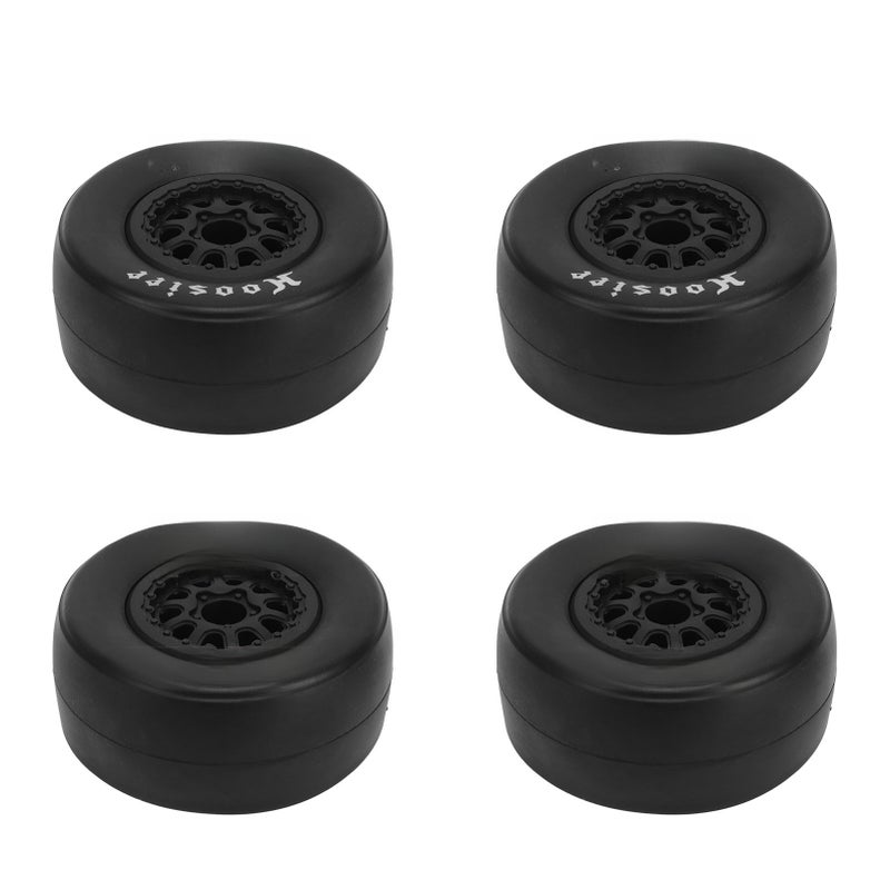 4Pcs 1/10 Scale RC Car Tires Rubber Tires Plastic Wheel Hubs for 1/10 Off Road Remote Control Car - Image 1