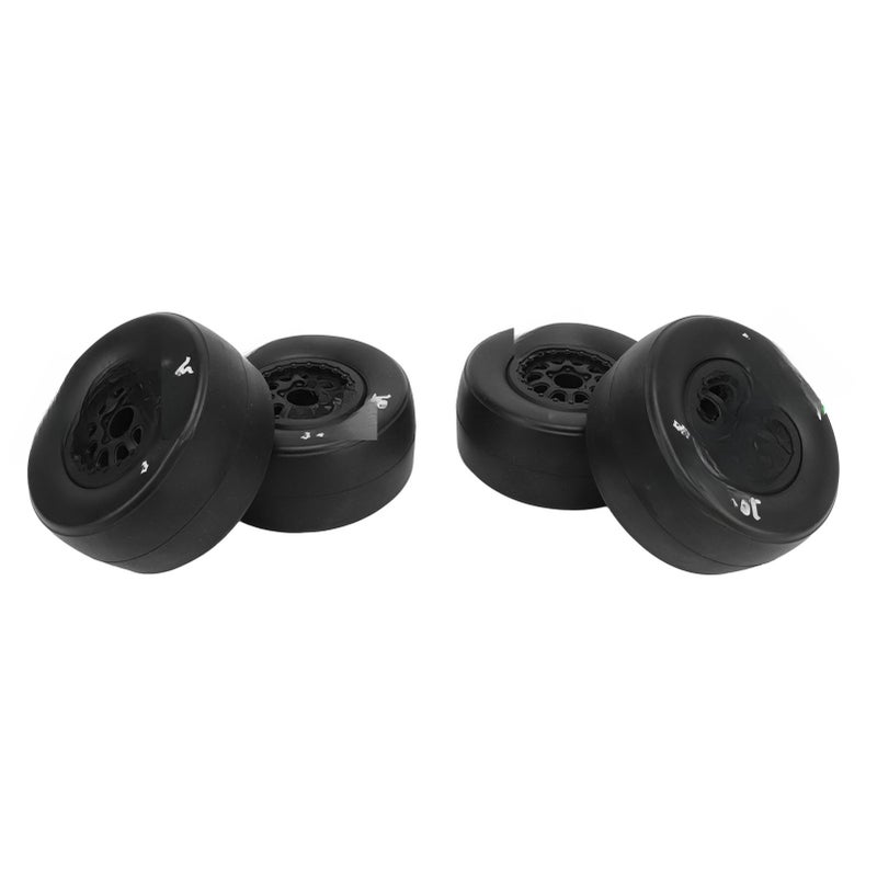 4Pcs 1/10 Scale RC Car Tires Rubber Tires Plastic Wheel Hubs for 1/10 Off Road Remote Control Car - Image 5
