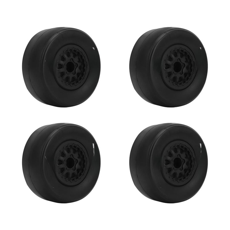 4Pcs 1/10 Scale RC Car Tires Rubber Tires Plastic Wheel Hubs for 1/10 Off Road Remote Control Car - Image 3