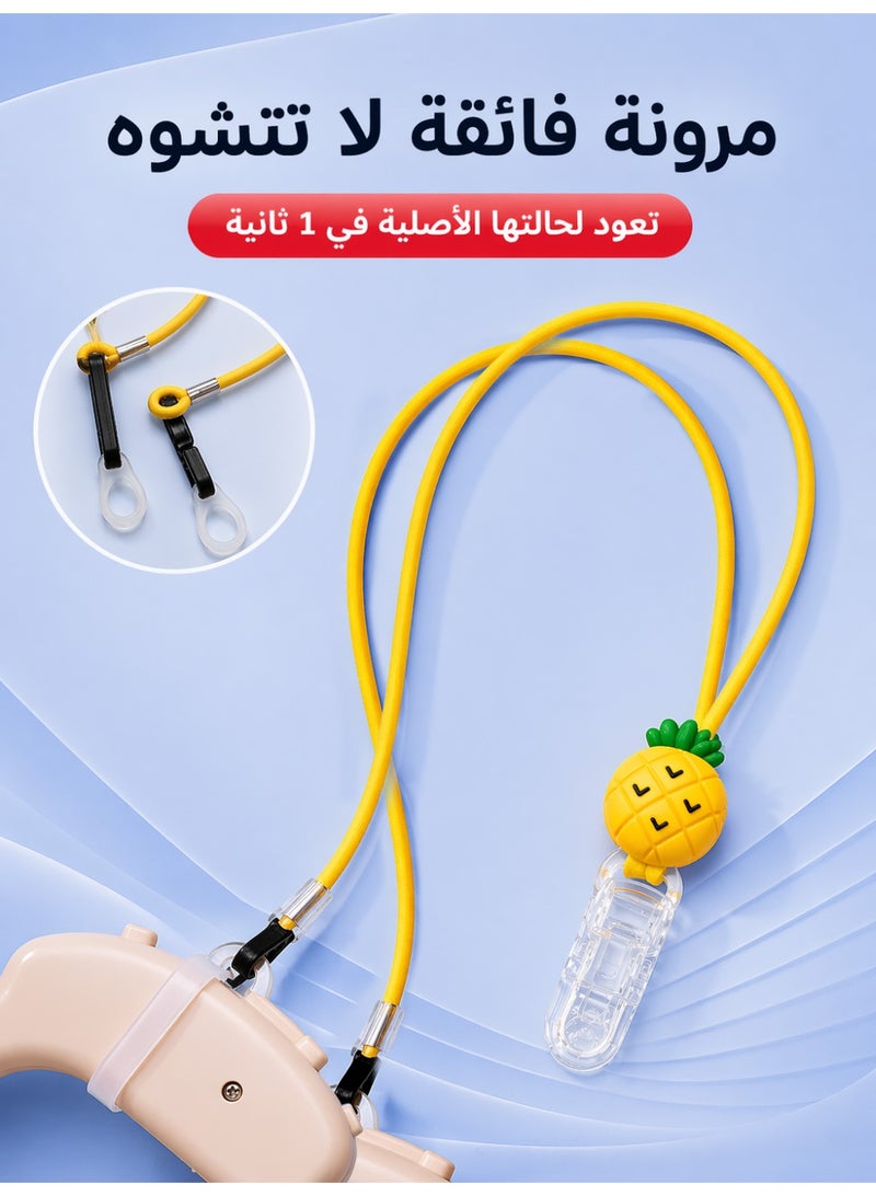 تينجوتون مشبك سماعة أذن للأطفال بتصميم أناناس لطيف – حزام مانع للفقد قابل للتعديل، متين ومناسب لمعظم الأجهزة السمعية - Image 3
