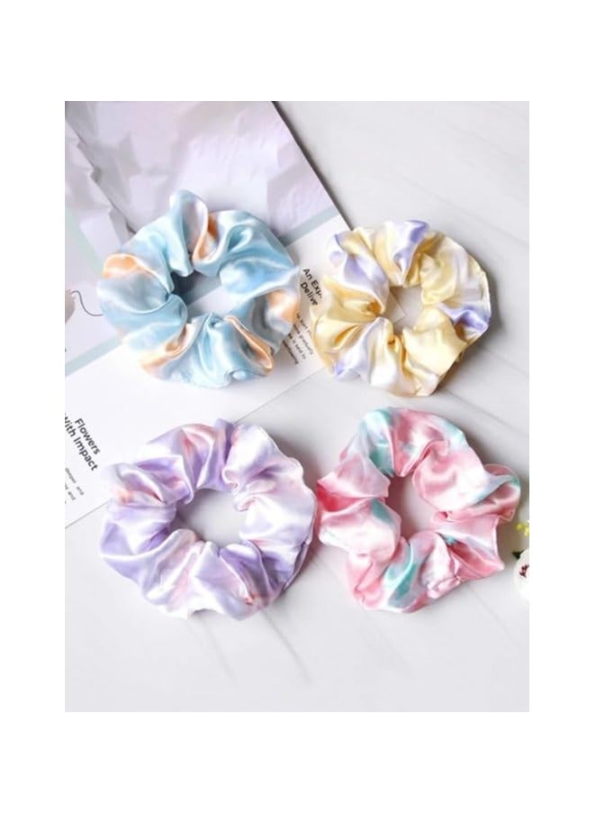 STAR BEJA Tie-Dye Hair Scrunchies, Set of 12, Assorted Pastel Multicolors, Hair Accessories - Image 2