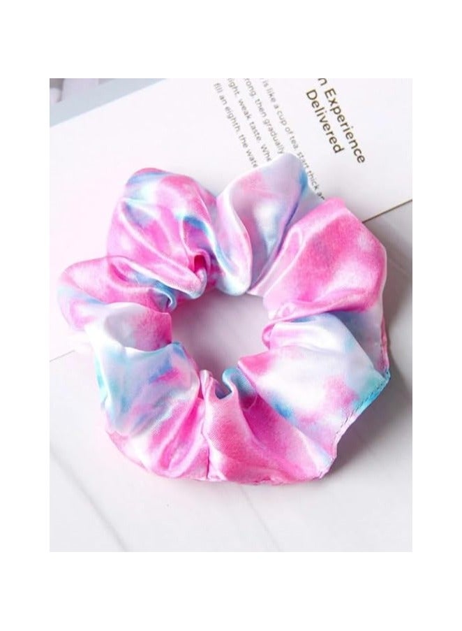 STAR BEJA Tie-Dye Hair Scrunchies, Set of 12, Assorted Pastel Multicolors, Hair Accessories - Image 5