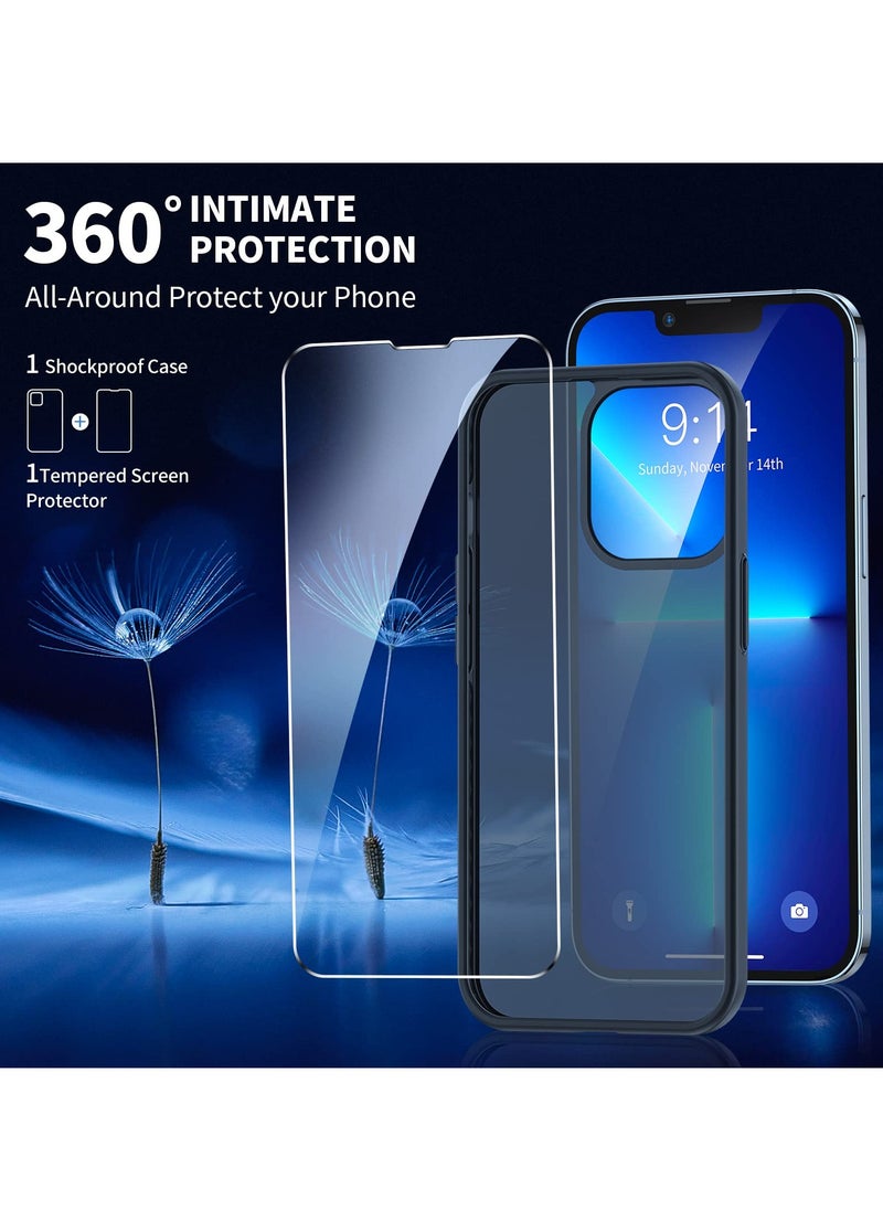 SmartDevil - Shockproof Case for Iphone 13 Pro Max Military Grade Shockproof Designed With Screen Protector Translucent Matt Hard Back With Soft Shockproof Bumper Case - Image 1