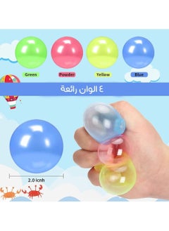 NQOOH 12 Piece Sticky Glow-in-the-Dark Balls Set Fidget Stress Relief Toy Party Gifts for Kids and Adults Sensory and Glowing Balls  - Image 4