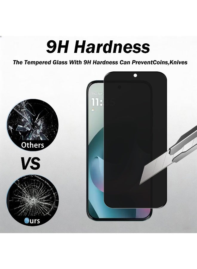 ويكدو مجموعة 2 في 1 لهاتف Motorola G77 5G: واقي شاشة زجاجي مقوى ممتاز لحماية الخصوصية - تتضمن عبوة واحدة لواقي الشاشة الأمامي (للحماية من التطفل) وعبوة واحدة لفيلم حماية عدسة الكاميرا؛ بصلابة 9H، ومزايا مقاومة بصمات الأصابع والتحطم، وتركيب سهل وخالٍ من الفقاعات. - Image 4