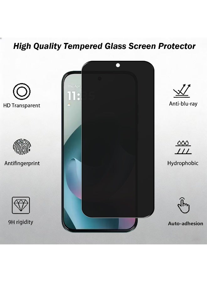 ويكدو مجموعة 2 في 1 لهاتف Motorola G77 5G: واقي شاشة زجاجي مقوى ممتاز لحماية الخصوصية - تتضمن عبوة واحدة لواقي الشاشة الأمامي (للحماية من التطفل) وعبوة واحدة لفيلم حماية عدسة الكاميرا؛ بصلابة 9H، ومزايا مقاومة بصمات الأصابع والتحطم، وتركيب سهل وخالٍ من الفقاعات. - Image 3