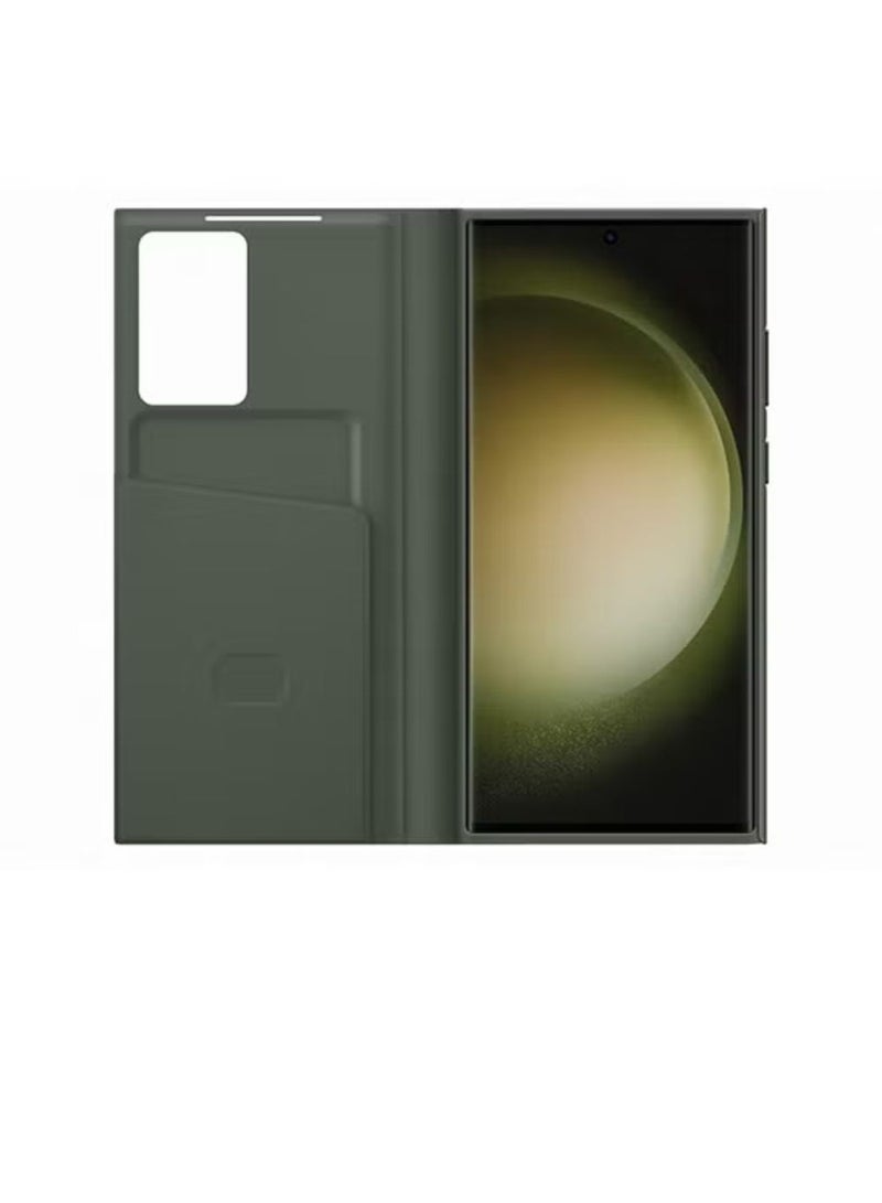 حافظة محفظة ذكية لهاتف Galaxy S23 Ultra باللون الأخضر - Image 4