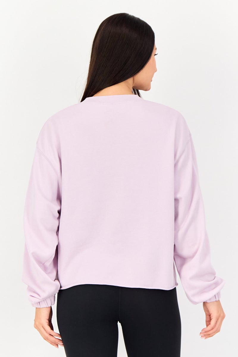 Nike Women Oversized Fit Long Sleeves Outdoor Sweatshirts, Lilac - Image 3