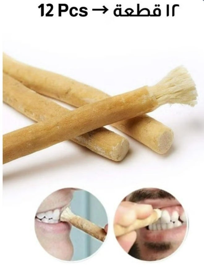 MISWAK 12-Piece Natural Arak Miswak Sticks - Image 1