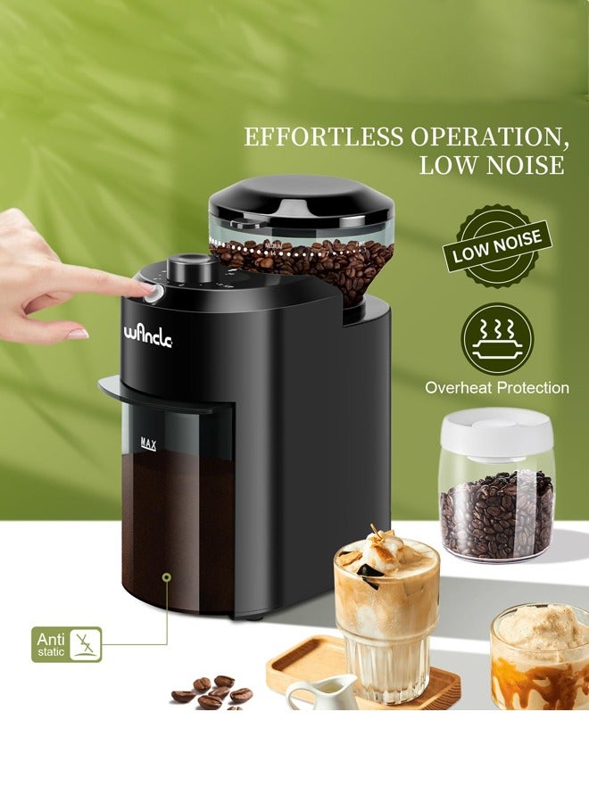 وانكل مطحنة قهوة احترافية | 28 إعدادًا دقيقًا ومطحنة قهوة كهربائية بقوة 200 واط للإسبريسو والقهوة الفرنسية والقهوة التركية، لون أسود - Image 5