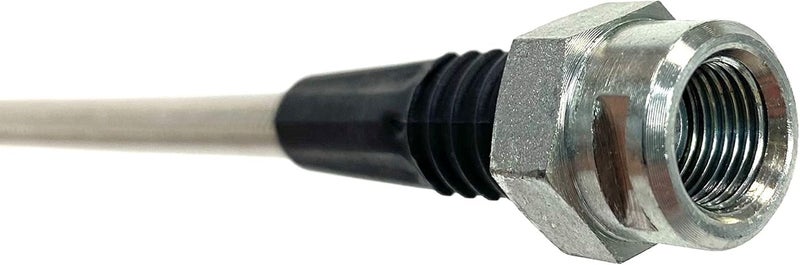 The Stop Shop خرطوم الفرامل الفولاذي المقاوم للصدأ المضفر الخلفي العالمي من ذا ستوب شوب، بطول 19 بوصة مع كتلة تثبيت - Image 3