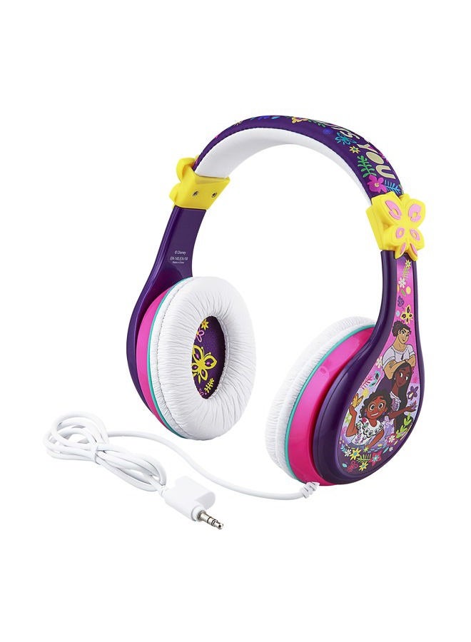 eKids Disney Encanto Headphones for Kids, Wired, Purple, Over Ear, Volume Control, Tangle Free, 3.5mm Jack, Includes Headphone Splitter - Image 2