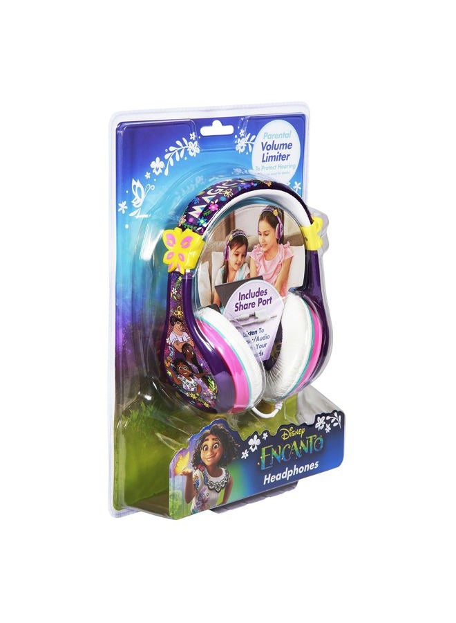 eKids Disney Encanto Headphones for Kids, Wired, Purple, Over Ear, Volume Control, Tangle Free, 3.5mm Jack, Includes Headphone Splitter - Image 5