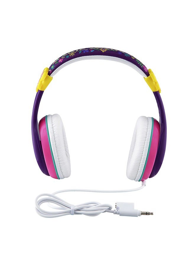 eKids Disney Encanto Headphones for Kids, Wired, Purple, Over Ear, Volume Control, Tangle Free, 3.5mm Jack, Includes Headphone Splitter - Image 3