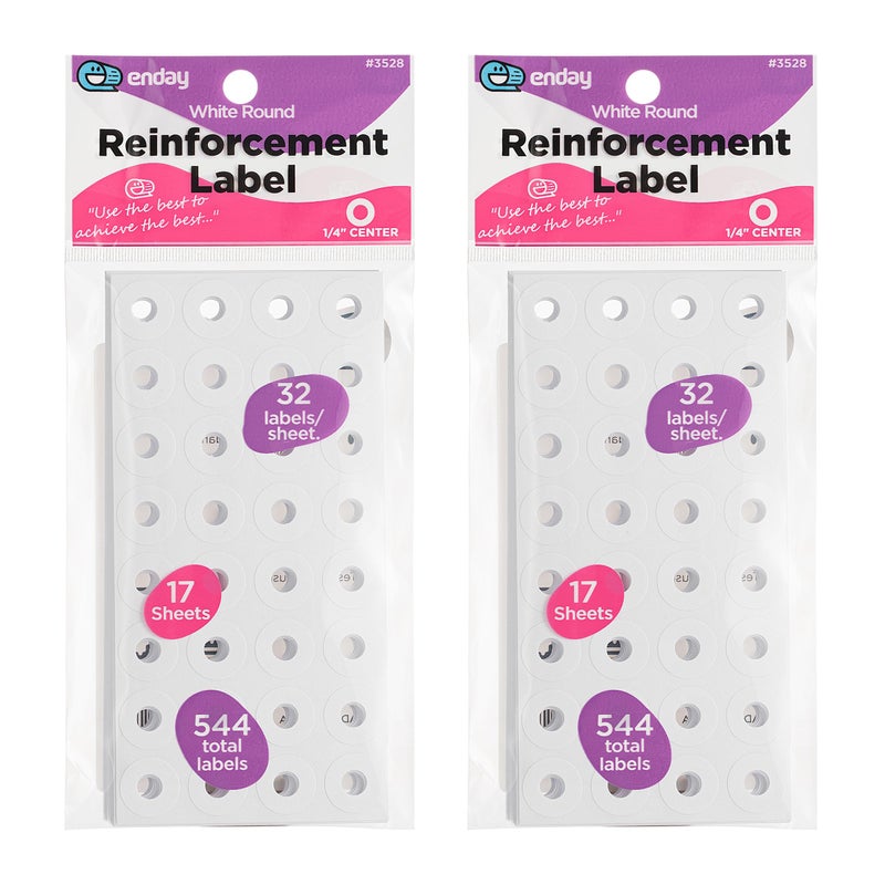 Emraw Hole Reinforcement Stickers Pack of 1088 Paper Hole Reinforcements for School Home and Office  by Enday