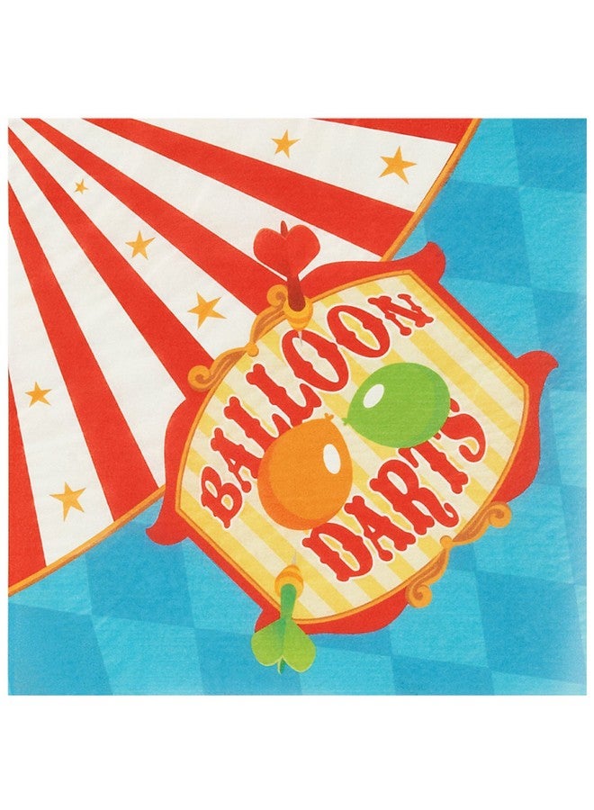 Birthday Express Carnival Games Party Supplies Lunch Napkins (20) - Image 1
