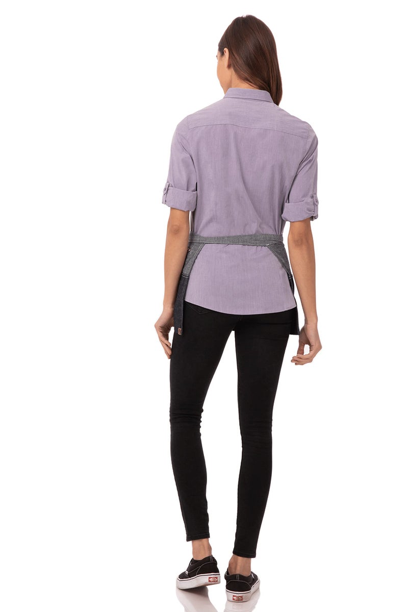 Chef Works Unisex Manhattan Waitress Apron, Indigo Blue, One Size - Image 3