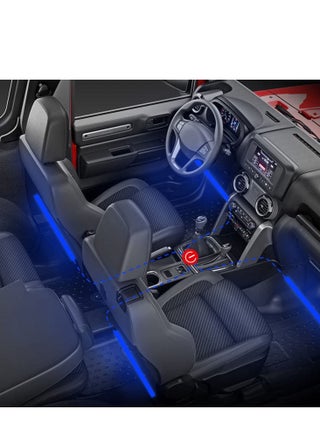 مصابيح السيارة الداخلية Sumkyle، 4 قطع 72 مصباح LED لشريط إضاءة LED RGB، مع شاحن سيارة، جهاز تحكم عن بعد وجهاز تحكم عن بعد، 16 مليون وضع مشهد لون، 7 أوضاع مشهد، 12 فولت تيار مستمر (RGB) - pzsku/ZEF366E63D422340437BAZ/45/_/1682222443/917d3a15-0fee-4b5f-a1de-aaeb247146cf