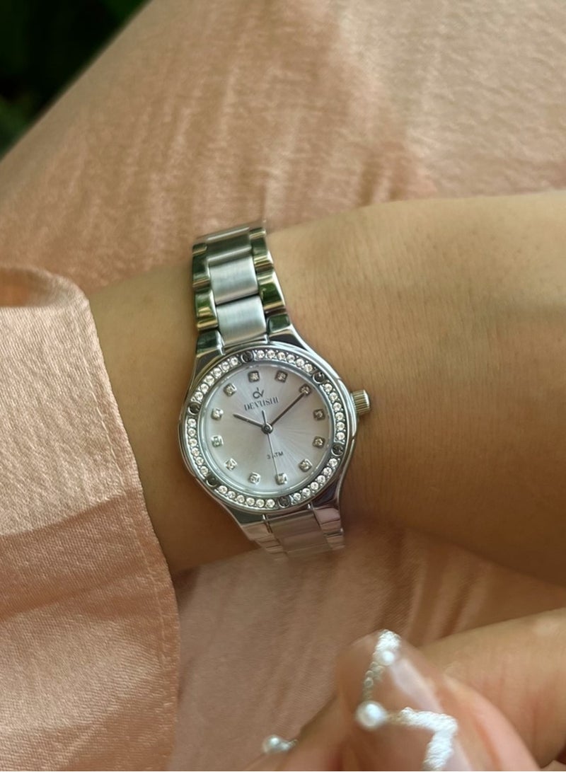 Devushi Elegant wrist watch decorated with zircon stones and an attractive design for women - Image 1