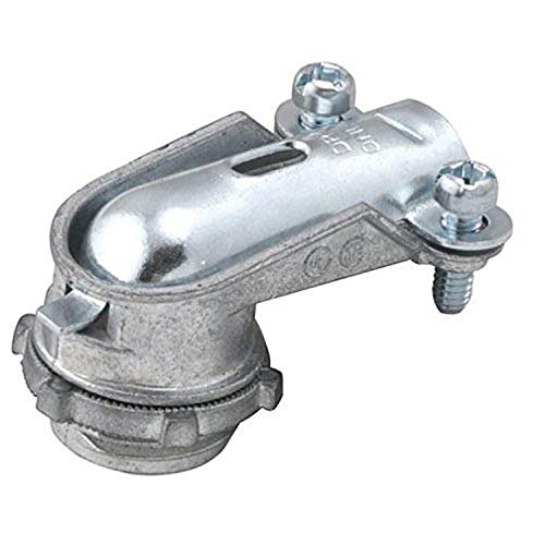 Hubbell-Raco 2693 Squeeze Connector, Die Cast Zinc, Flexible Metal Conduit, 90 Degree, 3/4" (Pack of 10), Gray - Image 5
