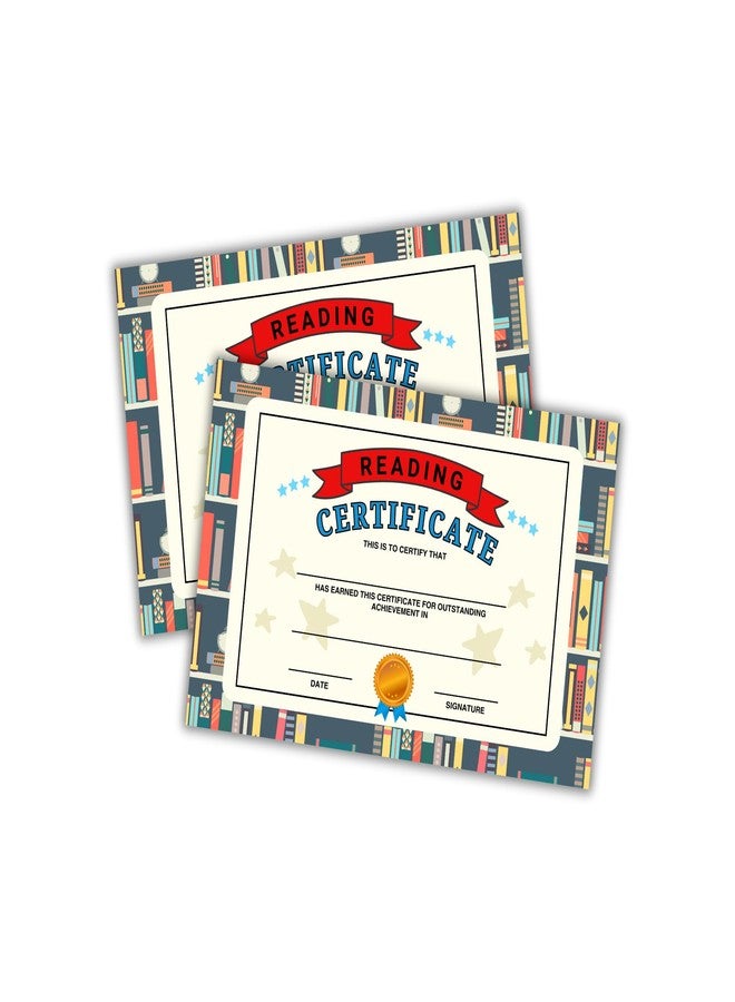 Lashicorn Reading Award Certificate 30pk 6x9” Cardstock Books Read Pages from Librarians Bookworm for Students End of Year Elementary Library Bookshelf - Image 1