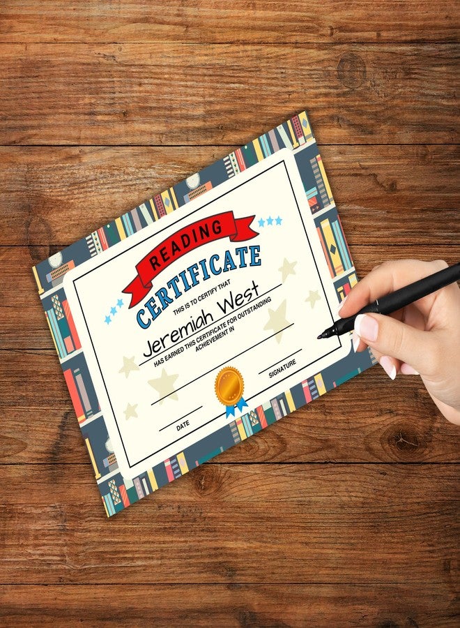 Lashicorn Reading Award Certificate 30pk 6x9” Cardstock Books Read Pages from Librarians Bookworm for Students End of Year Elementary Library Bookshelf - Image 4