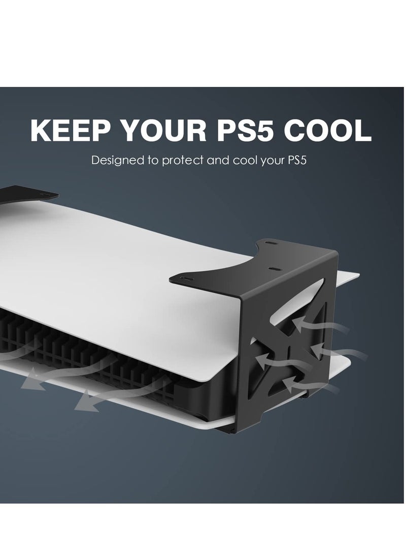 SONA - Under Desk Holder for PS5/PS5 Slim,Stealth Mount Compaitble with Playstation 5 Disc & Digital Edition Console,Space Saving,DP-05 - Image 1