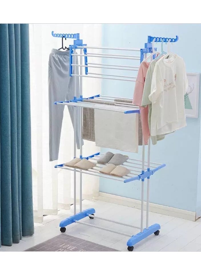 YOMA - 3-Layers Stainless Steel Clothes Hanger Multicolor 170x126x64cm - Image 1