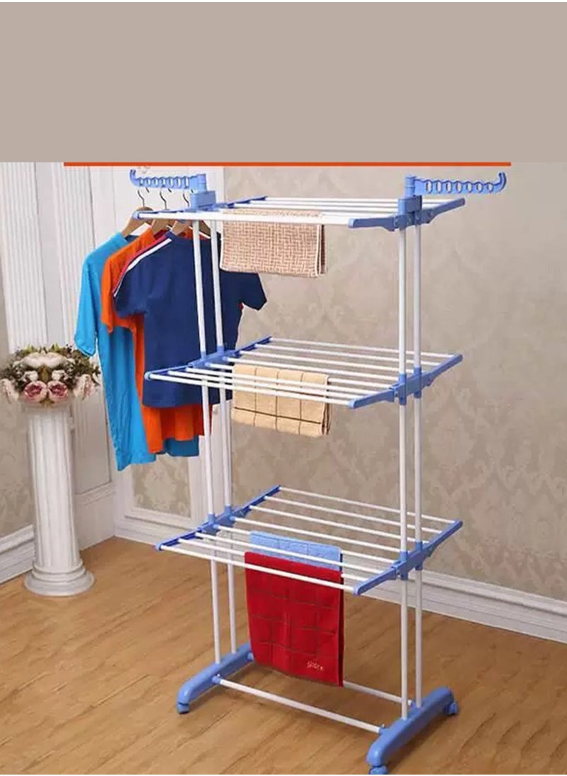 YOMA - 3-Layers Stainless Steel Clothes Hanger Multicolor 170x126x64cm - Image 1