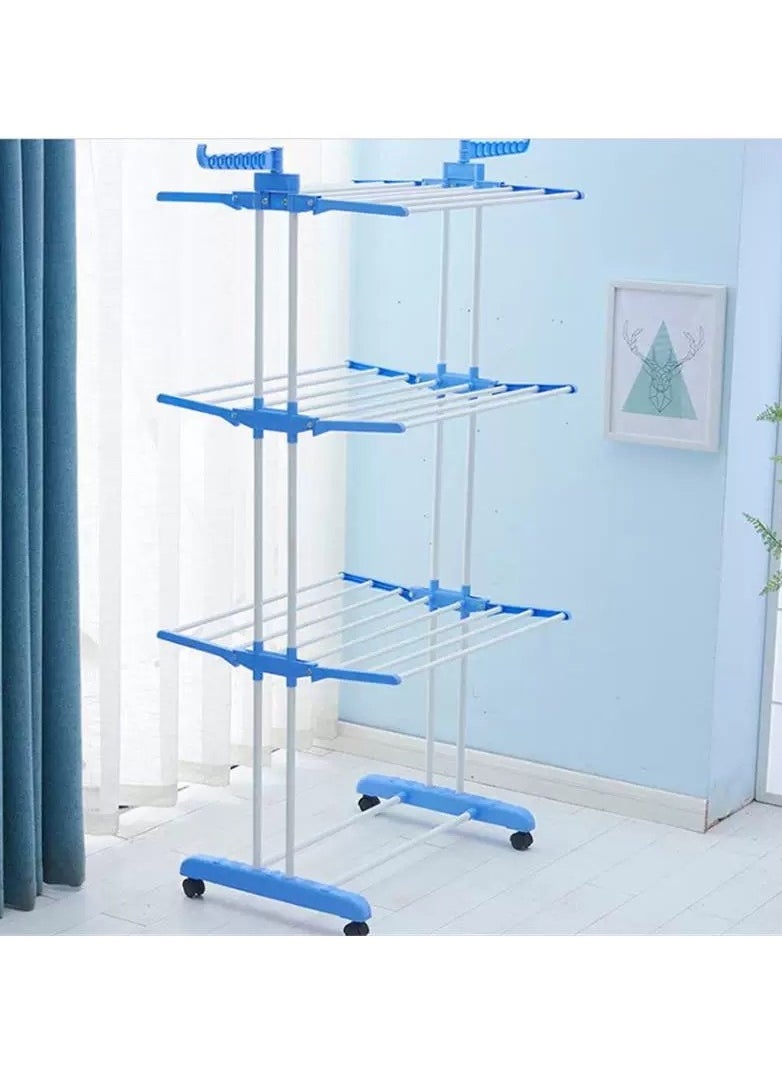 YOMA - 3-Layers Stainless Steel Clothes Hanger Multicolor 170x126x64cm - Image 1