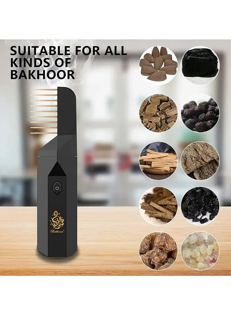Radin Electric Comb Bakhoor Incense Burner Arabic Aroma Diffuser Mini USB Rechargeable for Home Office & Car - Image 1