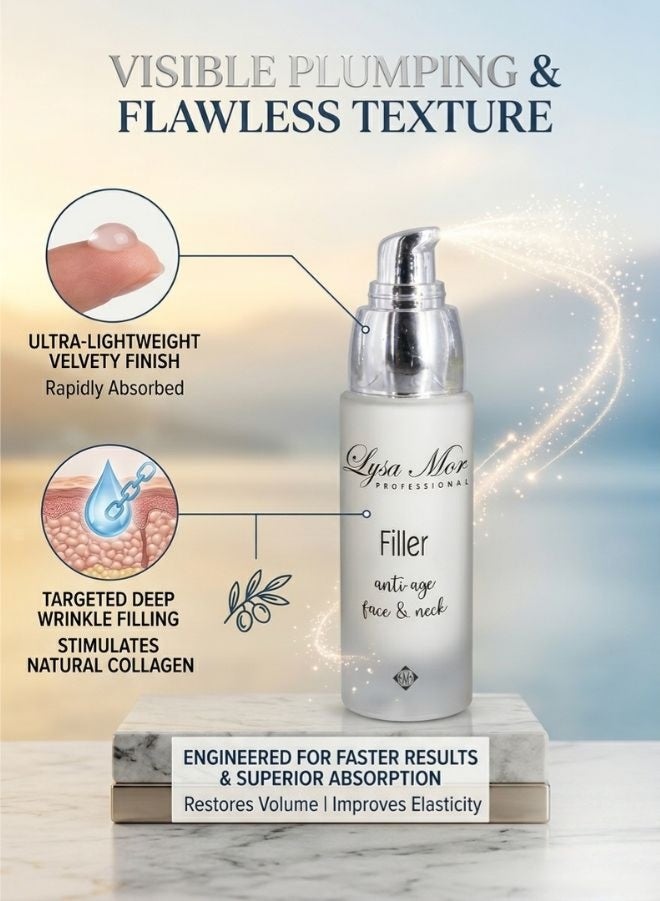 Lysa Mor Anti-Age Filler for Face & Neck – Hyaluronic Acid & Peptides – Italian Luxury Beauty – 30ml - Image 4