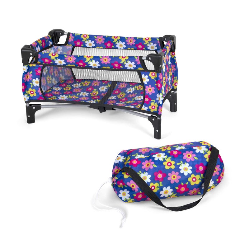 Baby Doll Crib Set Doll Pack n Play Bassinet Blanket Carry Bag for Baby Doll Playpen Fits up to 20 in Doll Allows for Easy Compact Folding for Storage Toy Crib Doll Excellent Pretend Play Gift