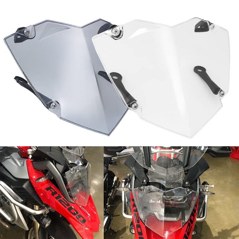 غطاء واقي لمصباح الدراجة النارية لبي إم دبليو R1250GS أدفنتشر R1200GS LC ADV GS R 1200 1250 GSA 20132020 2021 2022 2023 شفافة