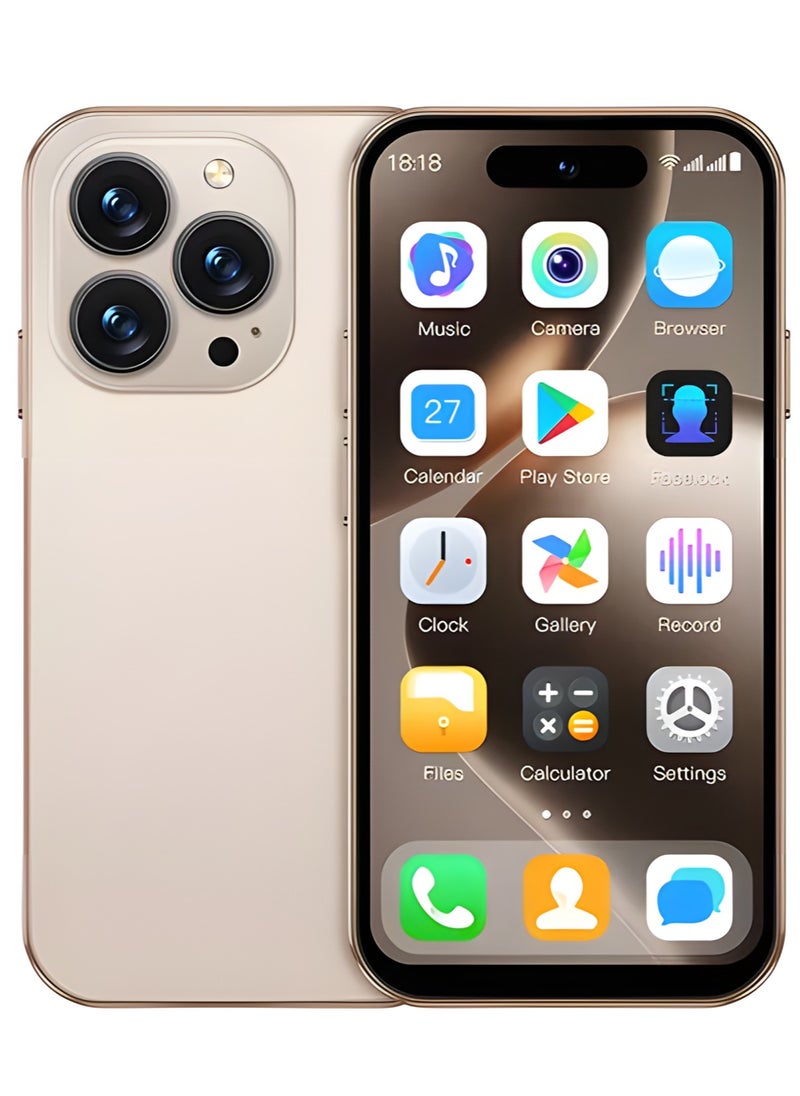 SOYES SOYES S16 pro max (M16 Pro) 3G Mini Smartphone, Small 4.0" HD Screen 2GB RAM 16GB ROM 5MP Camera Dual SIM with Face ID WhatsApp - Gold  - Image 1