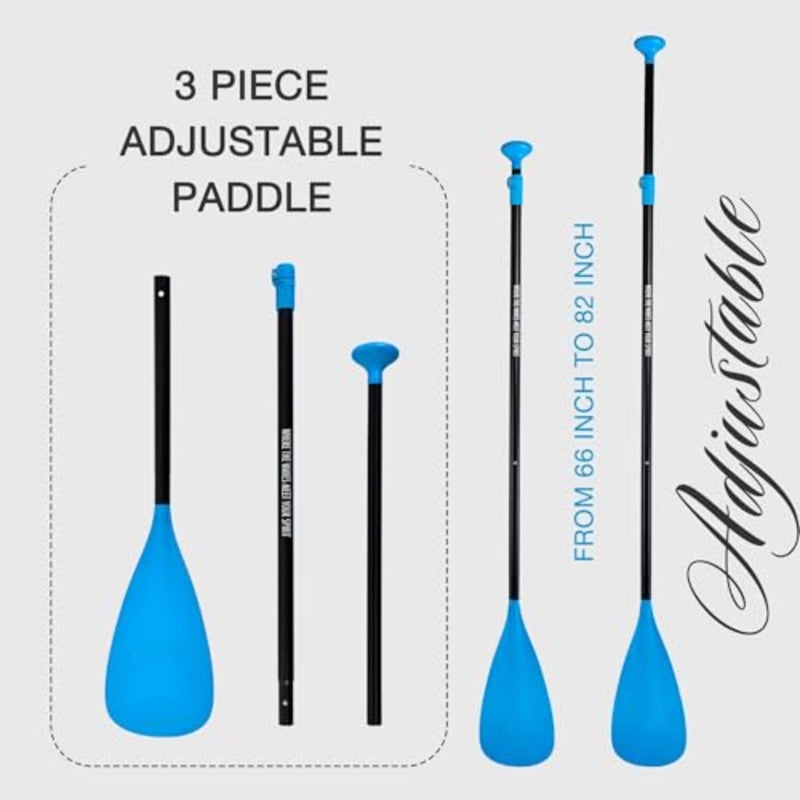SUP Paddle, 3and4-Piece Detachable Floating Board Paddles, Adjustable Kayak Paddle, Durable Oars, Alloy Portable Adjustable 2Sided Paddle for Surfing, Floating. - Image 3