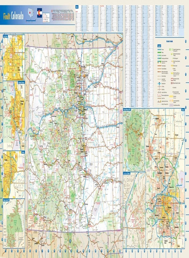 Globe Turner Colorado State Wall Map - 31.25" x 15.75" Paper - Image 1