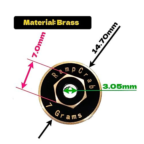 RampCrab Hex Wheel hubs Extension kit 5mm for SCX24 AX24 Brass Extended Hex Hub Wheel Spacers Upgrades Parts for SCX24 Bronco Deadbolt JLU C10 AX24 124 RC Crawler Car Upgrades Accessories Red - Image 5
