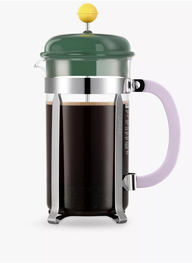 بودوم ماكينة صنع القهوة الفرنسية Bodum x MOMA Caffettiera المصنوعة من الفولاذ المقاوم للصدأ بسعة ثمانية أكواب وسعة 1 لتر 