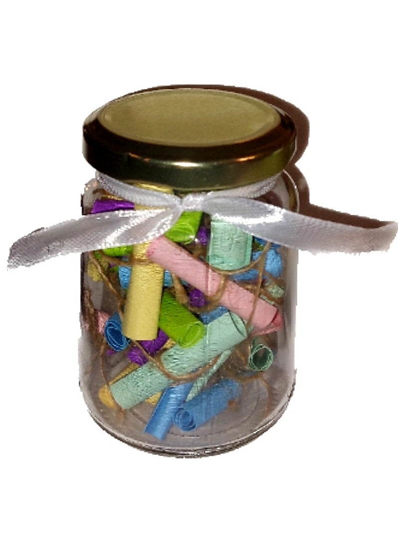 Generic Greeting colored Messages in a jar empty papers gift for occasions, birthday, anniversary, mothers day, valentines day, birthday 