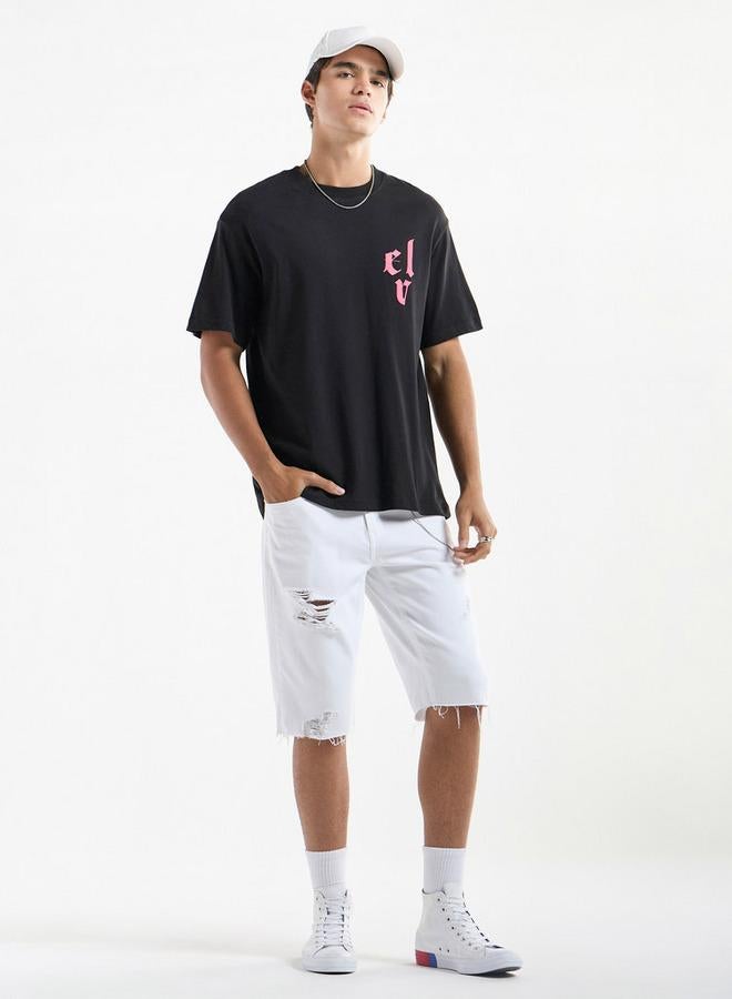 سبلاش فيڤ تيشيرت بياقة ضيقة وأكمام قصيرة وطبعات تنين - Image 2